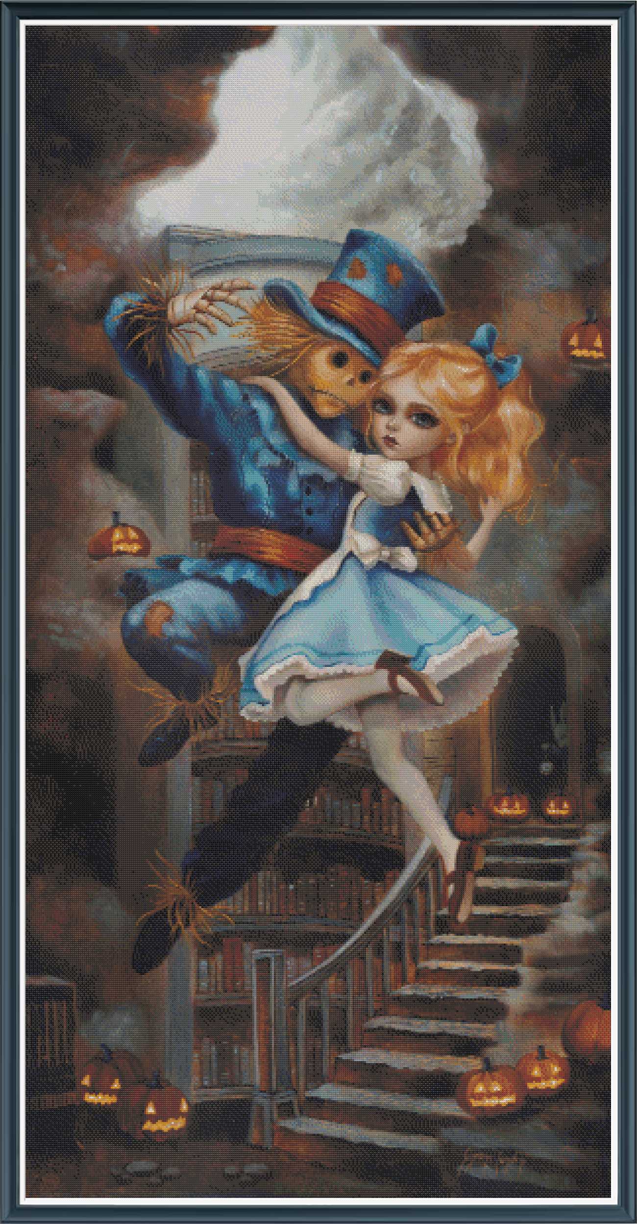 Alice and Scarecrow down the rabbit hole - PDF Digital Download