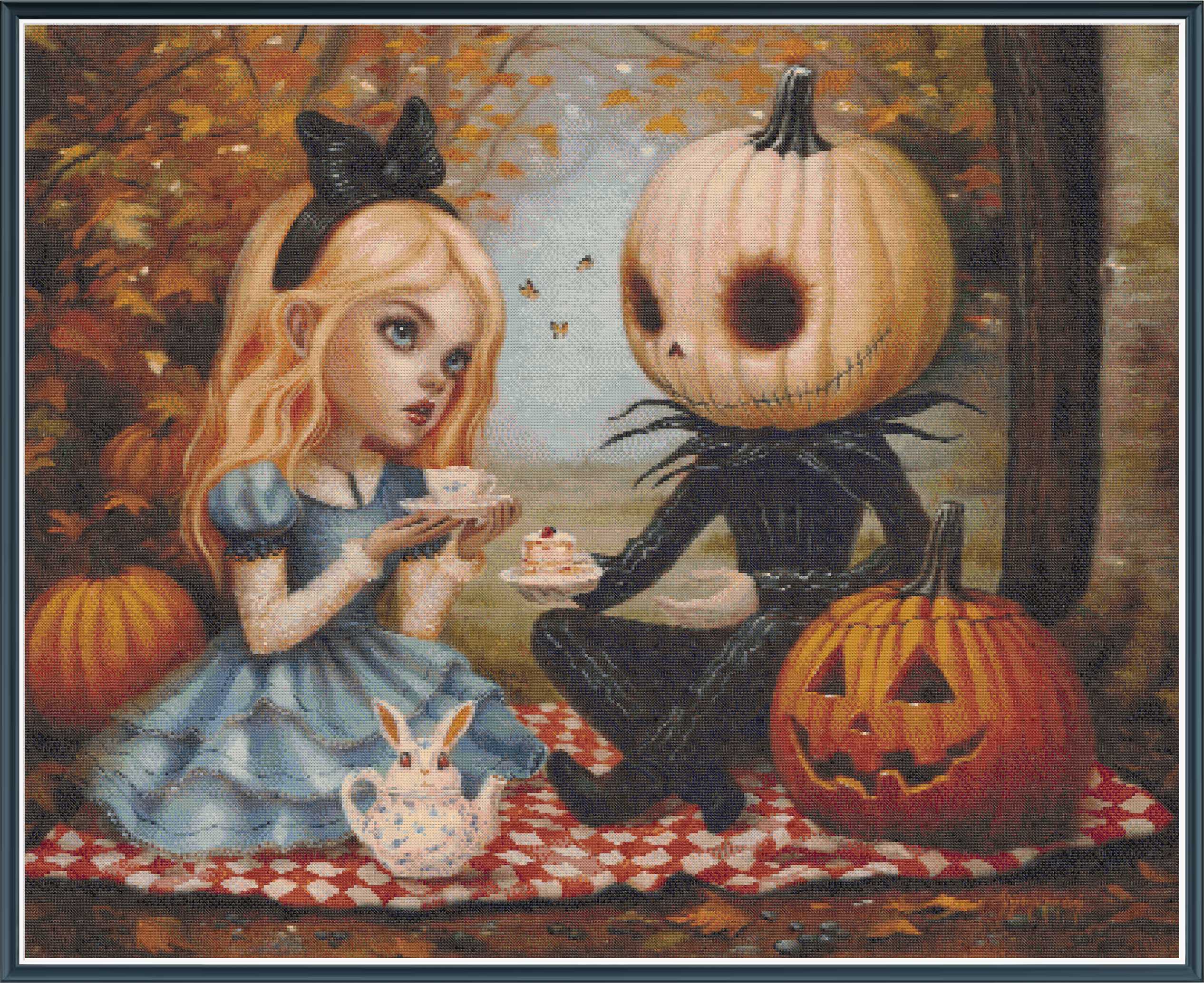 Alice and the Pumpkin King's Tea Party - PDF Digital Download