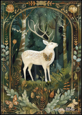 Bordered Woodland Stag - PDF Digital Download