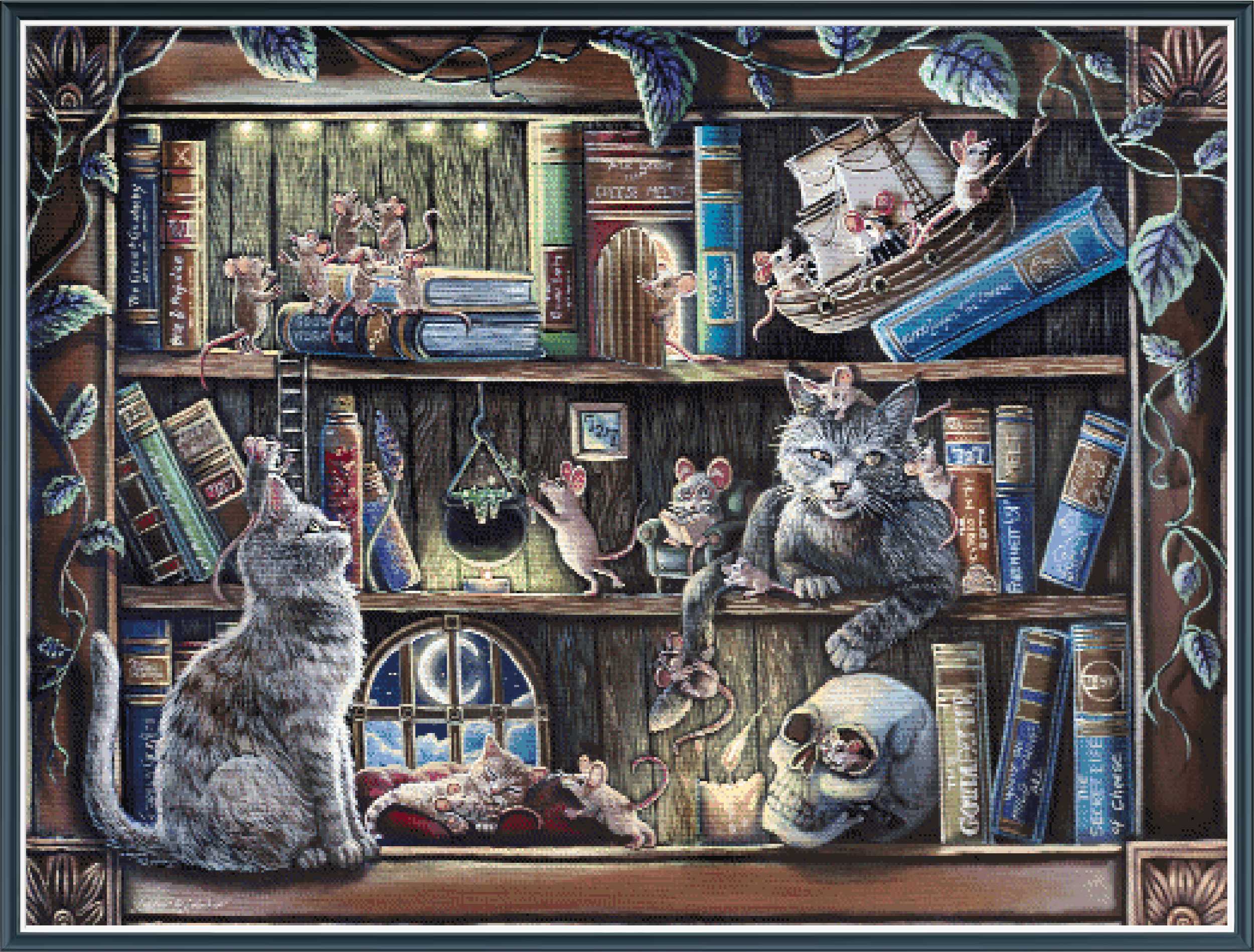 Cat and Mouse Library - PDF Digital Download