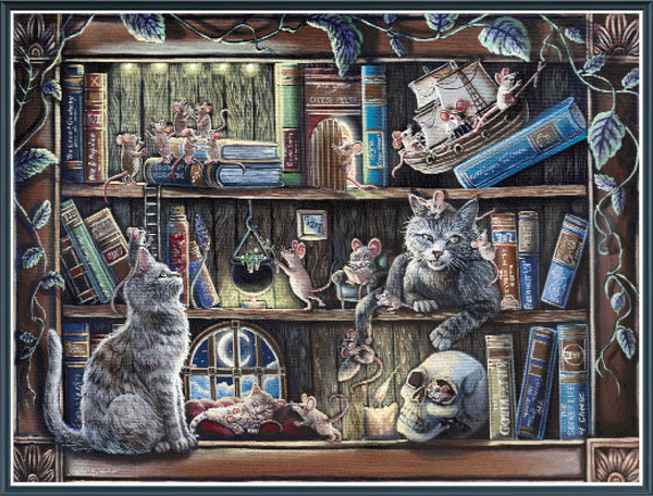 Cat and Mouse Library - PDF Digital Download