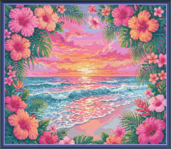 Floral Beach 3 - PDF Digital Download
