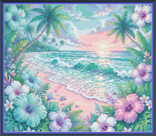 Floral Beach 4 - PDF Digital Download