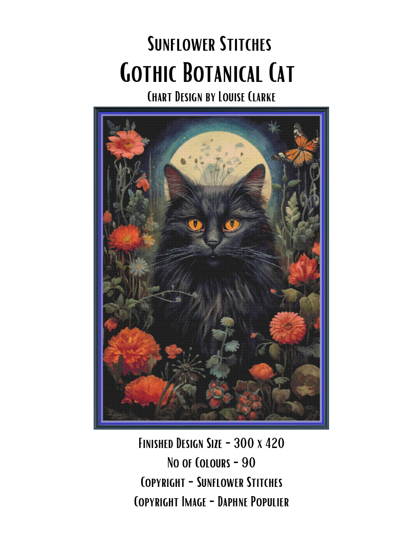 Gothic Botanical Cat