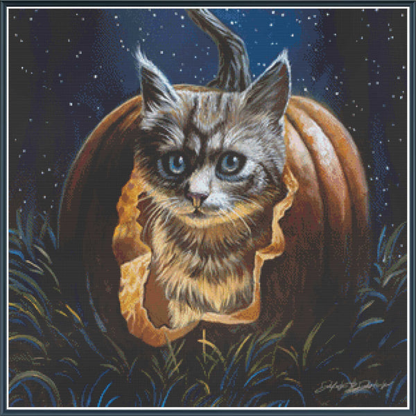 Hungry Halloween Kitty - PDF Digital Download