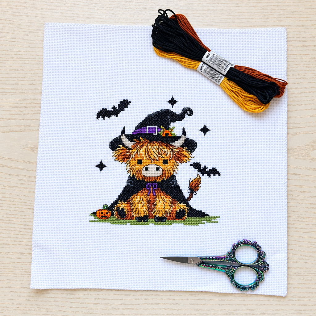 Halloween Highland Cow - Witch