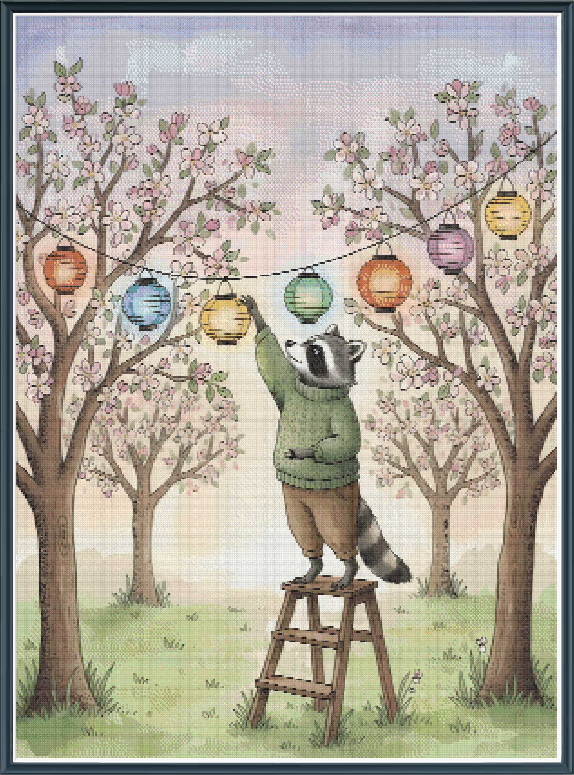 Lantern Light in Blossom Grove - PDF Digital Download