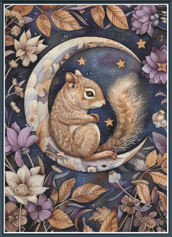 Moon Animals Squirrel - PDF Digital Download