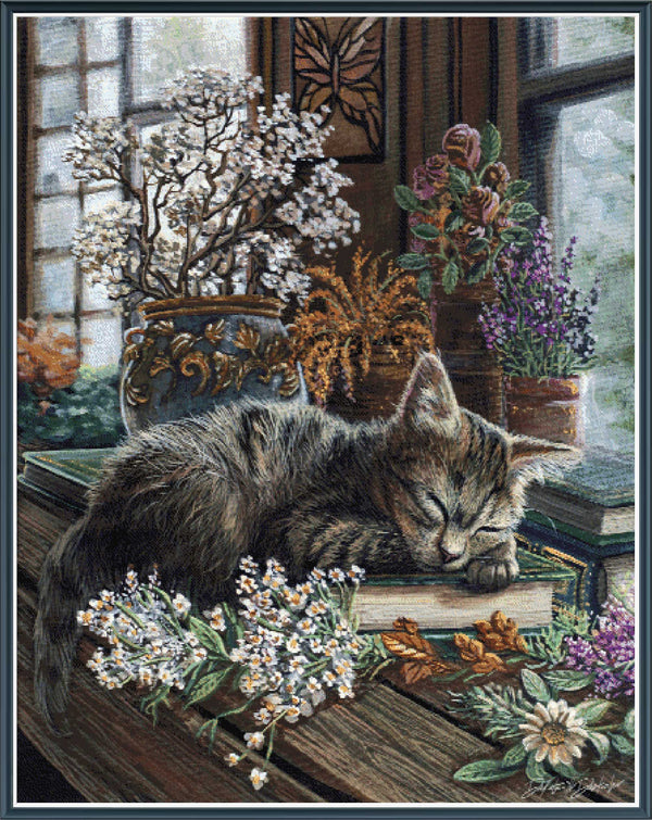 Napping Kitten [LARGE] - PDF Digital Download