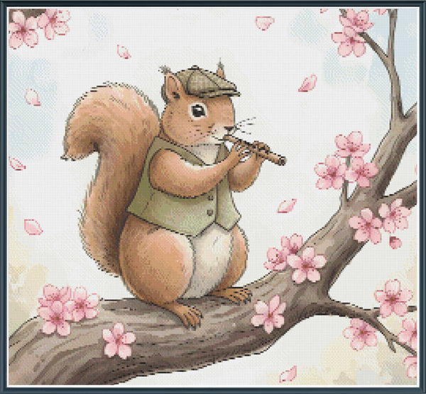 Squirrels Spring Tune Crop - PDF Digital Download